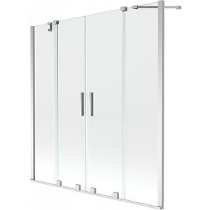 MEXEN/S - Velar Dvojkrídlová posuvná vaňová zástena 150 x 150, transparent, chróm 896-150-000-01-01 vyobraziť