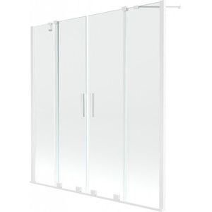 MEXEN/S - Velar Duo Dvojkrídlová posuvná vaňová zástena 150 x 150 cm, transparent, biela 896-150-000-02-20 vyobraziť