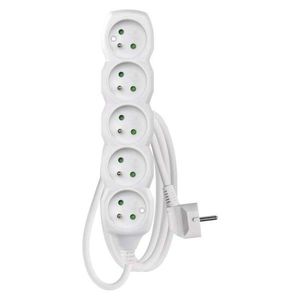 Predlžovací kábel s 5 zásuvkami 1, 0 mm² KIKOK 1, 5 m biely vyobraziť