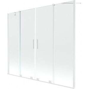 MEXEN/S - Velar Duo Dvojkrídlová posuvná vaňová zástena 200 x 150, transparent, biela 896-200-000-02-20 vyobraziť