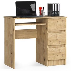 Psací stůl A-6 90 cm dub artisan pravý vyobraziť