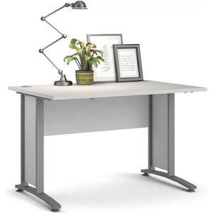 Písací stôl Kancelársky 80400/70 120 cm biely/strieborný vyobraziť