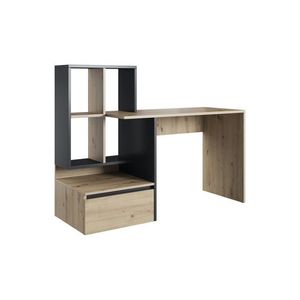 Písací stôl Paco s regálom 145 cm dub artisan/antracit vyobraziť