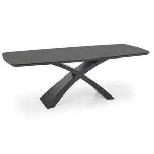 Rozkladací jedálenský stôl Silvestro 180/220 cm sivý/čierny vyobraziť