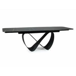 Rozkladací jedálenský stôl Infinity 160/240 cm čierny mat vyobraziť