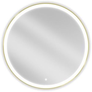 MEXEN - Esso zrkadlo s osvetlením 90, LED 6000K zlatý rám 9825-090-090-611-50 vyobraziť