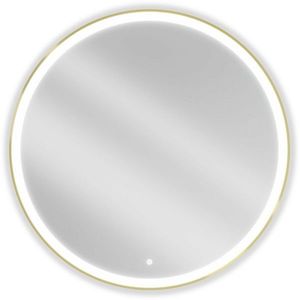 MEXEN - Esso zrkadlo s osvetlením 100, LED 6000K zlatý rám 9825-100-100-611-50 vyobraziť