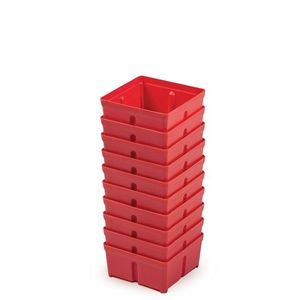 Súprava 10 plastových boxov na náradie TIGER BOX 10, 5x10, 5x5 cm červená vyobraziť