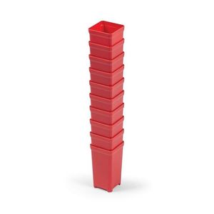 Sada 10 plastových boxov na náradie TIGER BOX 5x5x9, 7 cm červená vyobraziť