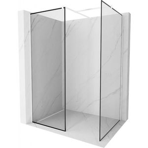 MEXEN/S - Kioto Sprchová zástena Walk-in 100 x 100, čierny vzor, biela 800-100-202-20-70-100 vyobraziť