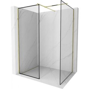 MEXEN/S - Kioto Sprchová zástena Walk-in 100 x 70, čierny vzor, zlatá 800-100-202-50-70-070 vyobraziť