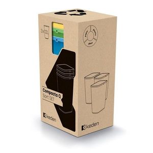 Sada 3 odpadkových košov COMPACTO 3x12 L viacfarebná vyobraziť