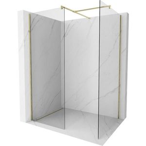 MEXEN/S - Kioto Sprchová zástena WALK-IN 90 x 90, transparent, zlatá 800-090-202-50-00-090 vyobraziť