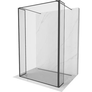 MEXEN/S - Kioto Sprchová zástena WALK-IN voľne stojaca 100 x 30 x 30, čierny vzor, čierna 800-100-030-222-70-70-030 vyobraziť