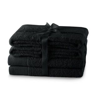 Súprava bavlnených uterákov AmeliaHome AMARI 2+4 ks čierna vyobraziť