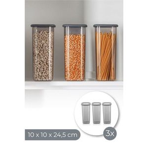 Sada kuchynských boxov Jekos 3 kusy sivá vyobraziť
