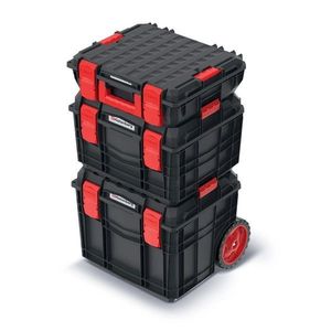 Sada kufrov na náradie 3 ks XEBLOCCK PRO 45 x 38 x 80 cm čierno-červená vyobraziť