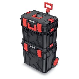 Súprava kufrov na náradie a dielenského boxu 3 ks XEBLOCCK PRO 54, 6 x 38 x 97 cm čierno-červená vyobraziť