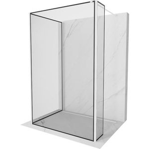 MEXEN/S - Kioto Sprchová zástena WALK-IN 100 x 100 x 40, čierny vzor, biela 800-100-100-221-20-70-040 vyobraziť