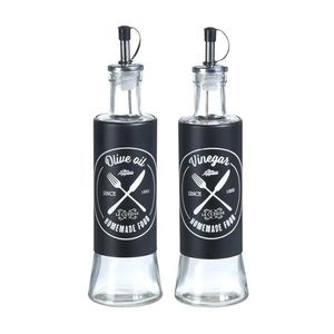 Sada sklenených fliaš na olej a ocot 2x300 ml čierna vyobraziť