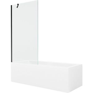 MEXEN/S - Cubik obdĺžniková vaňa 150 x 70 cm s panelom + vaňová zástena 90, transparent, čierna 550315070X9509000070 vyobraziť