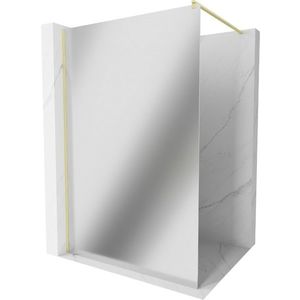 MEXEN/S - Kioto Sprchová zástena WALK-IN 70 x 200, zrkadlové 8 mm, zlatá kartáčovaná 800-070-101-55-50 vyobraziť