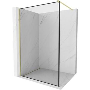 MEXEN/S - Kioto Sprchová zástena WALK-IN 80 x 200, čierny vzor 8 mm, zlatá kartáčovaná 800-080-101-55-70 vyobraziť