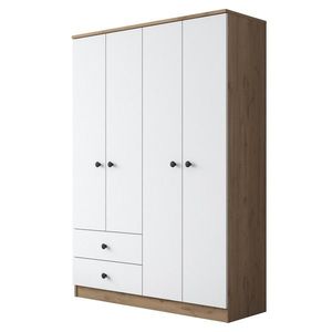 Šatníková skriňa BA 108 120 cm orech/biela vyobraziť