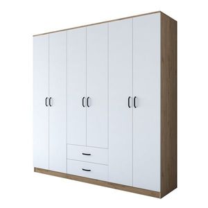 Šatníková skriňa BA 111 210 cm orech/biela vyobraziť