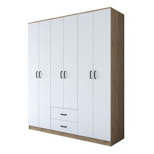 Šatníková skriňa BA 113 180 cm orech/biela vyobraziť