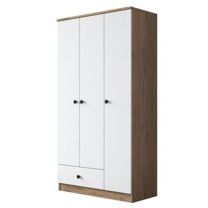 Šatníková skriňa BA 117 90 cm orech/biela vyobraziť