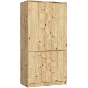 Šatníková skriňa CLP S90/4D dub artisan vyobraziť