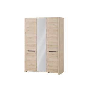 Šatníková skriňa Desjo 06 140 cm so zrkadlom dub San Remo vyobraziť