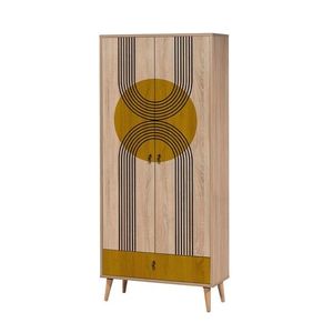 Šatníková skriňa Grandrop Sun 80 cm hnedá/viacfarebná vyobraziť