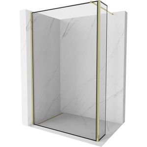 MEXEN/S - Kioto Sprchová zástena WALK-IN 110 x 30, čierny vzor, zlatá 800-110-212-50-70-030 vyobraziť