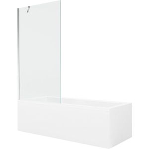 MEXEN/S - Cubik obdĺžniková vaňa 160 x 70 cm s panelom + vaňová zástena 90, transparent, chróm 550316070X9509000001 vyobraziť