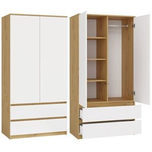 Šatníková skriňa MALWA I 90 cm dub artisan/biela vyobraziť