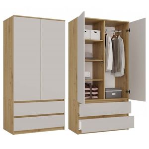 Šatní skříň Malwa SS-90 cm dub artisan/kašmír vyobraziť