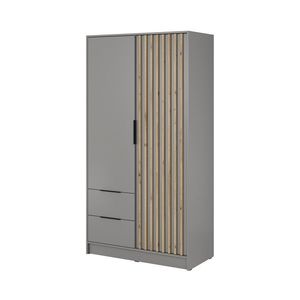 Šatníková skriňa Nelly 105 cm sivá/dub artisan vyobraziť