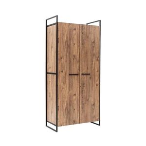 Šatníková uzavretá skriňa Dynamic 104 cm borovica Atlantic/čierna vyobraziť