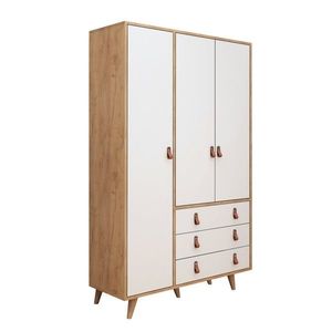 Šatníková skriňa Pagina 120 cm dub/biela vyobraziť