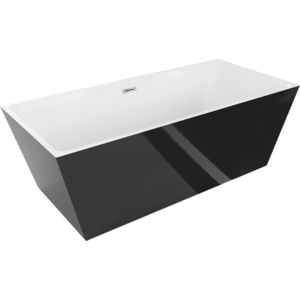 MEXEN/S - Lita vaňa voľne stojaca 170 x 75, biela/čierna, sifón a prepad chróm 52121707575-01 vyobraziť