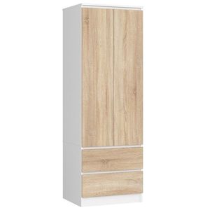 Šatníková skriňa Star 60 cm biela/dub sonoma vyobraziť