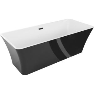 MEXEN/S - Tonia vaňa voľne stojaca 170 x 75, biela/čierna, sifón a prepad čierna 52171707575-70 vyobraziť