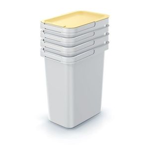 Set odpadkových košov SYSTEM 4x12 l popolavo šedý vyobraziť