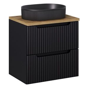 Skrinka s umývadlom Nova Black Beyond I s umývadlom 60 cm čierna/dub evoke vyobraziť