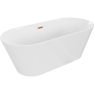 MEXEN/S - Flavia vaňa voľne stojaca 170 x 75, biela, sifón a prepad meď kartáčovaná 54031708000-65 vyobraziť