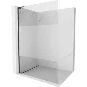 MEXEN/S - Kioto L Sprchová zástena WALK-IN 80 x 200, transparent/dekor, čierna 800-080-103-70-35 vyobraziť