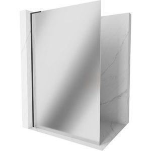 MEXEN/S - Kioto L Sprchová zástena WALK-IN 100 x 200, zrkadlové, čierna 800-100-103-70-50 vyobraziť