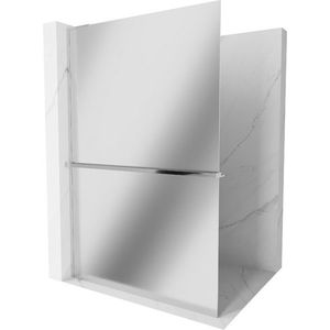 MEXEN/S - Kioto+ L Sprchová zástena WALK-IN s poličkou a držiakom uterákov 70 x 200, zrkadlová, chróm 800-070-123-01-50 vyobraziť